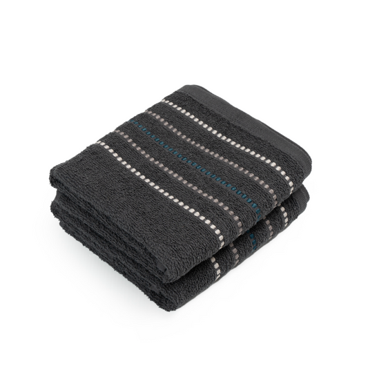 Anthracite Stripe Hand Towel