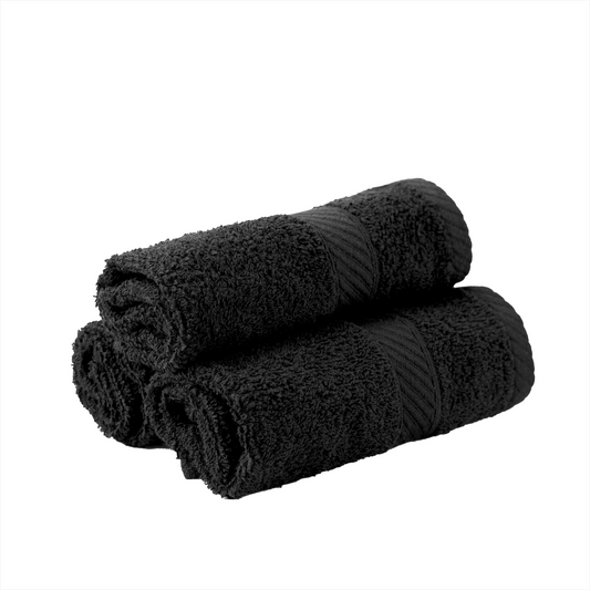 Classic Black Face Towel