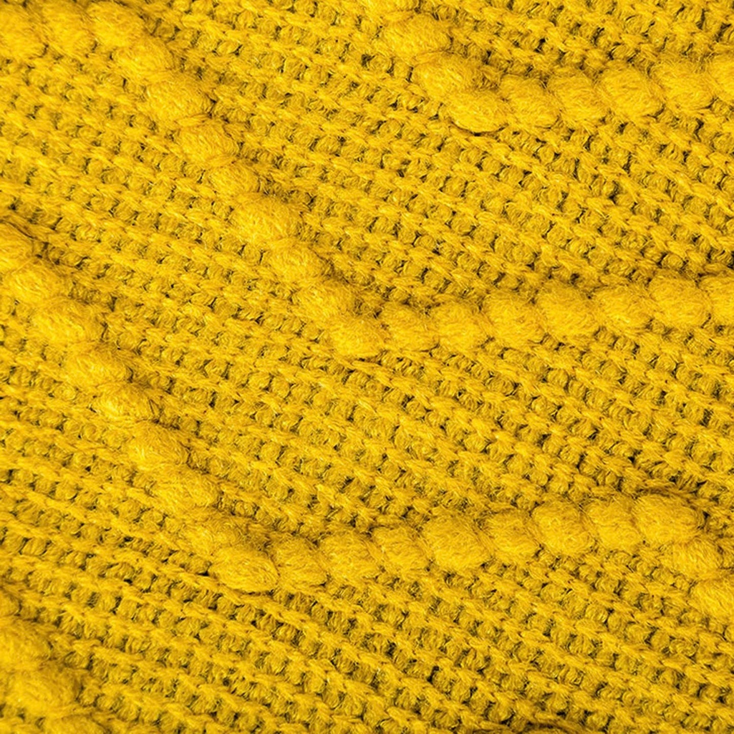 WAVY KNIT THROW TURMERIC
