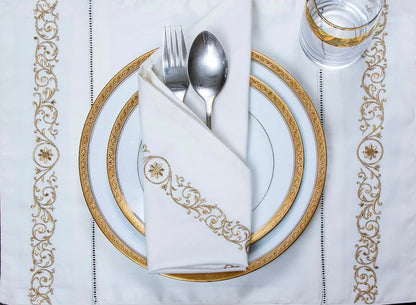 Golden Swirls White Full Set