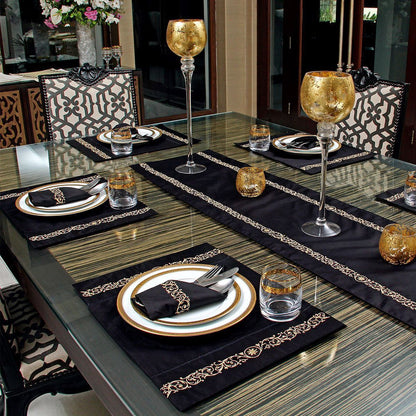 Golden Swirls Black Full Set
