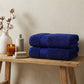 NAVY BATH TOWEL EGYPTIAN COTTON