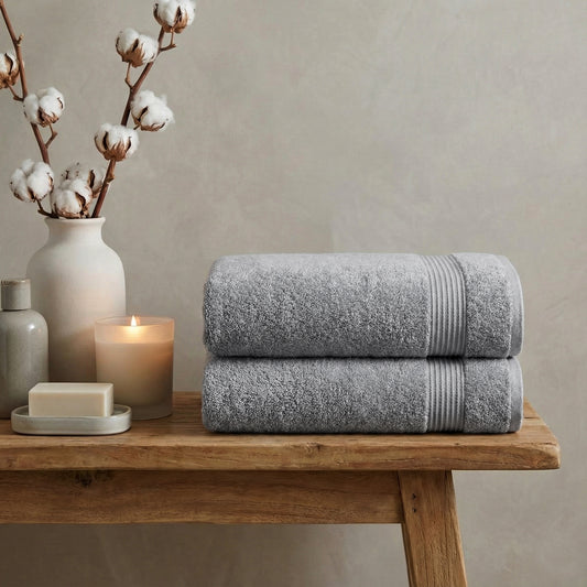 SILVER BATH TOWEL EGYPTIAN COTTON