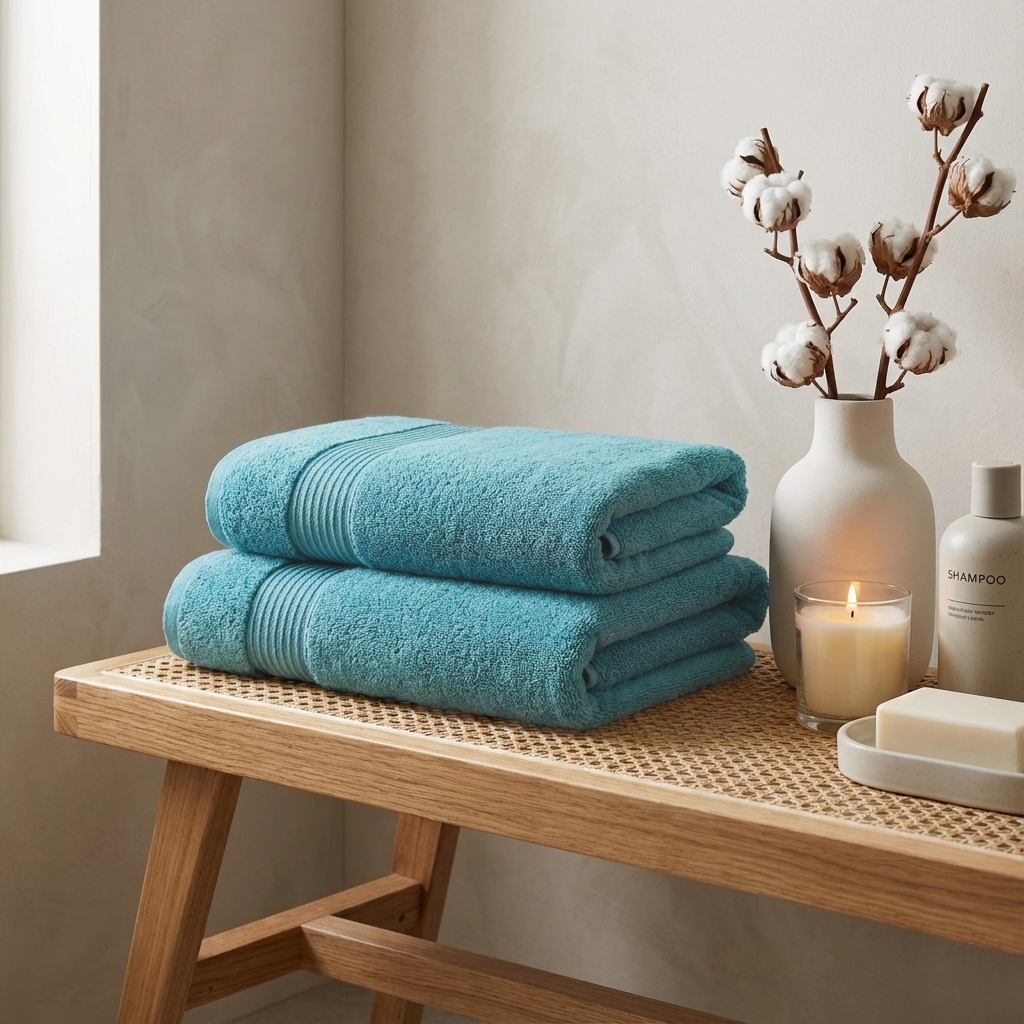 HERITAGE BLUE BATH TOWEL EGYPTIAN COTTON