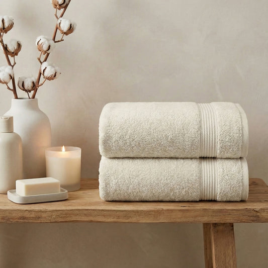 IVORY BATH TOWEL EGYPTIAN COTTON