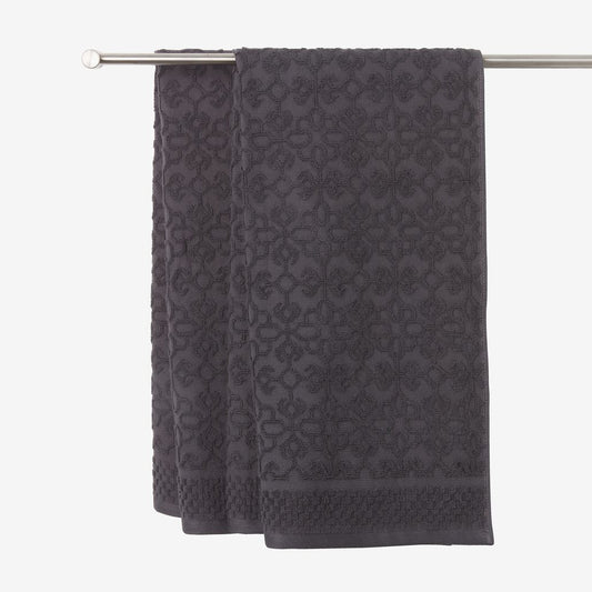 GREY JACQUARD HAND TOWEL
