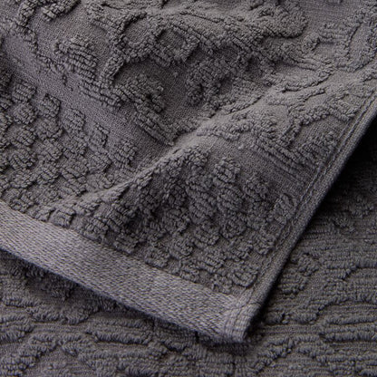 GREY JACQUARD BATH TOWEL