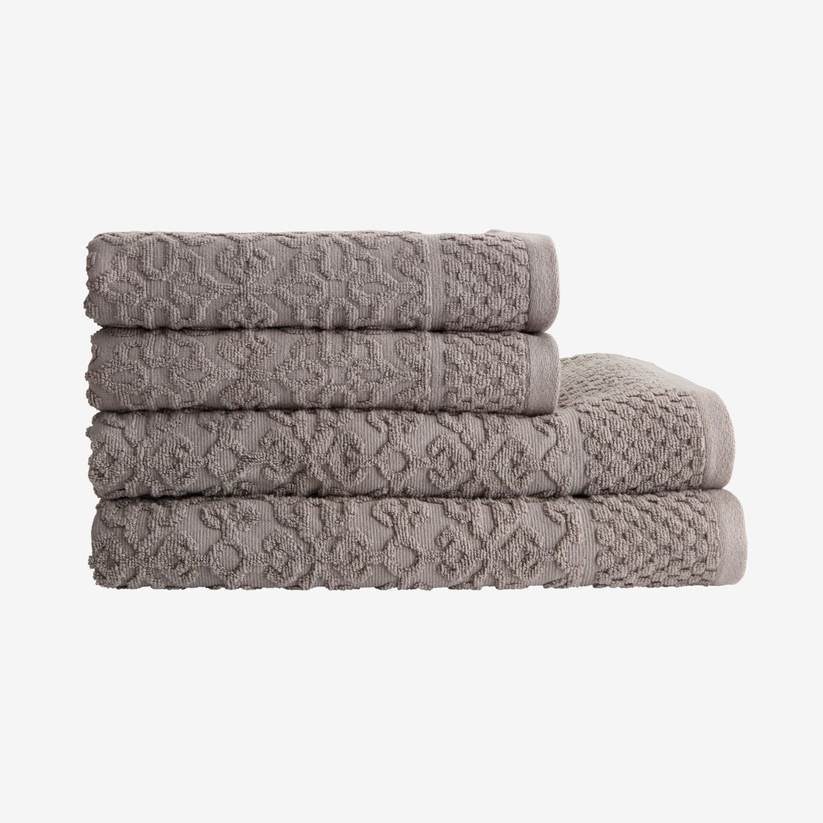 TAUPE JACQUARD BATH TOWEL