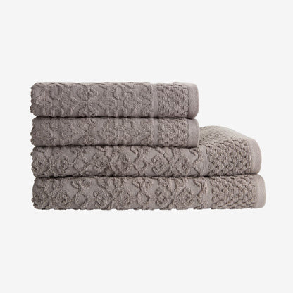TAUPE JACQUARD BATH TOWEL