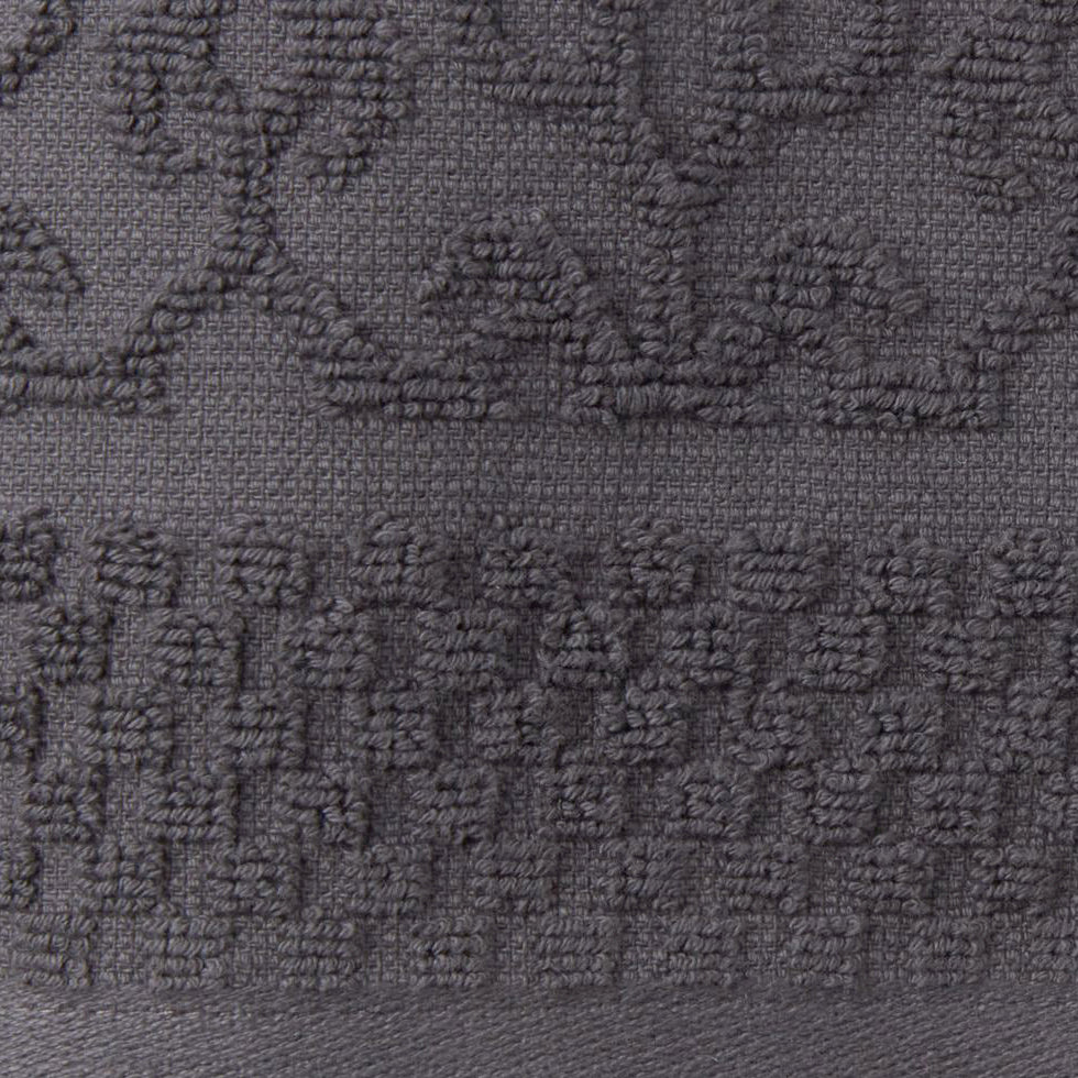 GREY JACQUARD HAND TOWEL