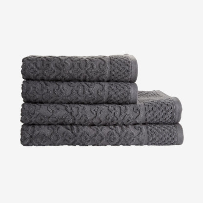 GREY JACQUARD BATH TOWEL
