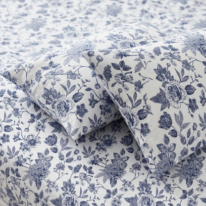 Blue Botanical Sheet Set