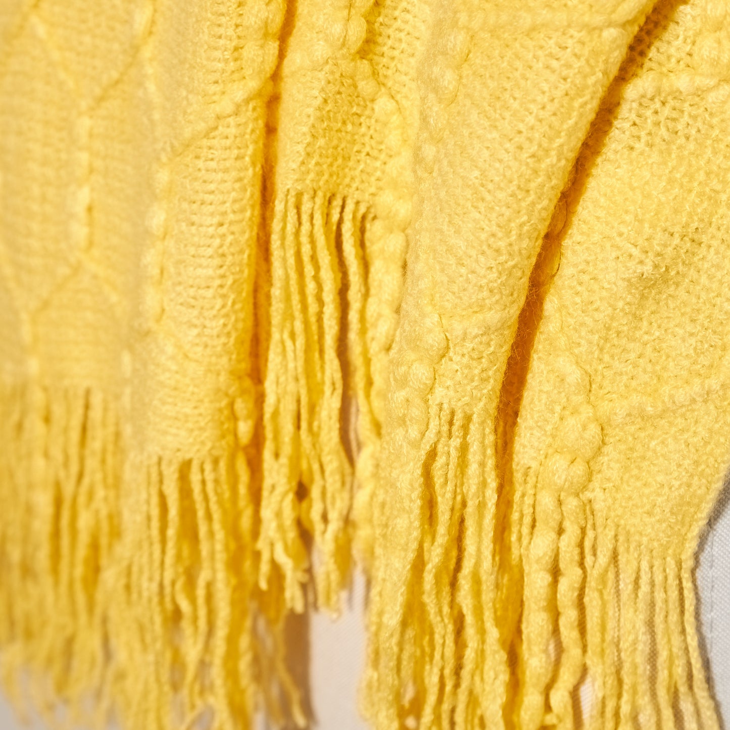 HEXA FRINGE THROW TURMERIC