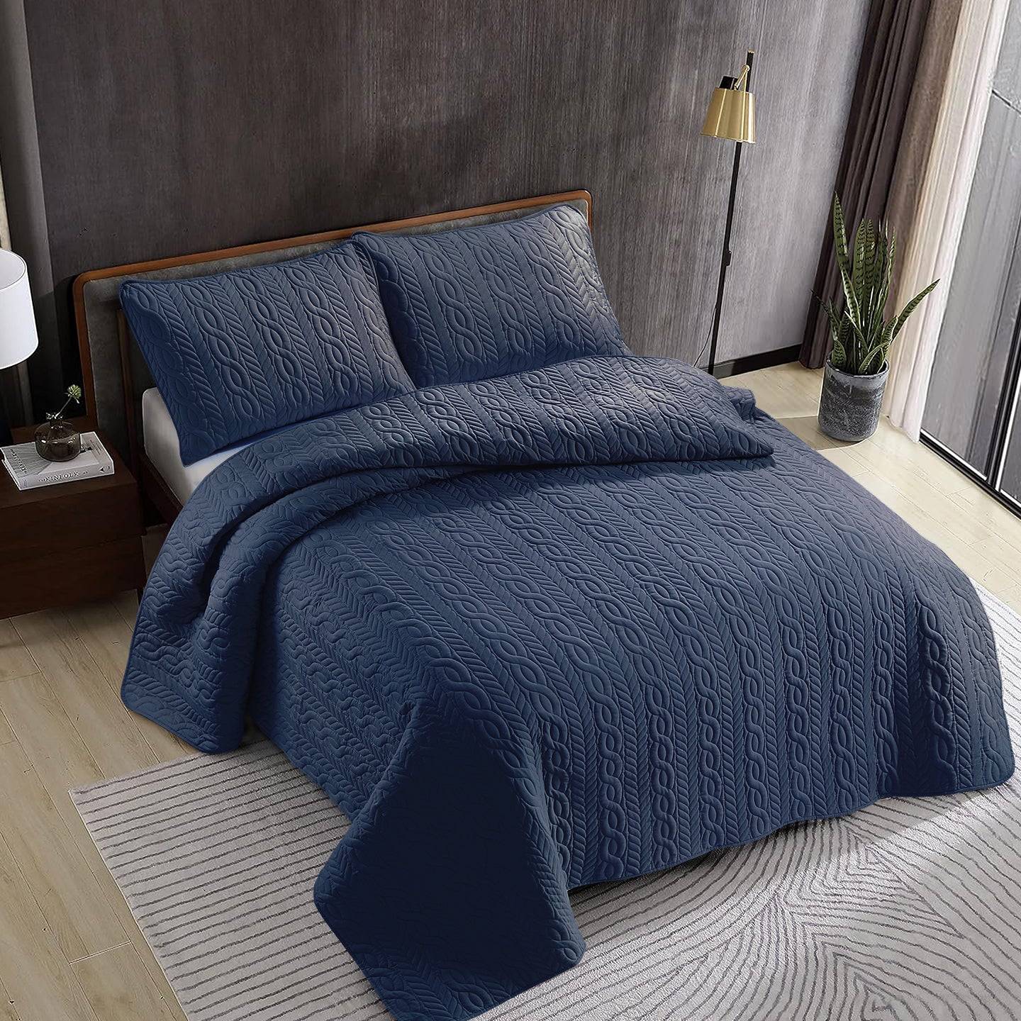 Navy Dunes Bed Spread Set