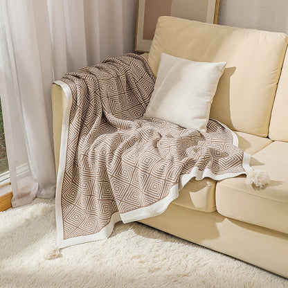 GEOMETRIC THROW KHAKI