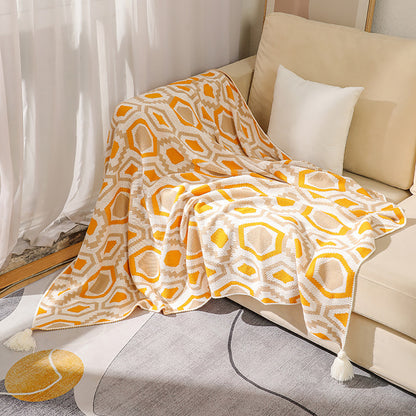 BOHO TASSEL THROW TURMERIC