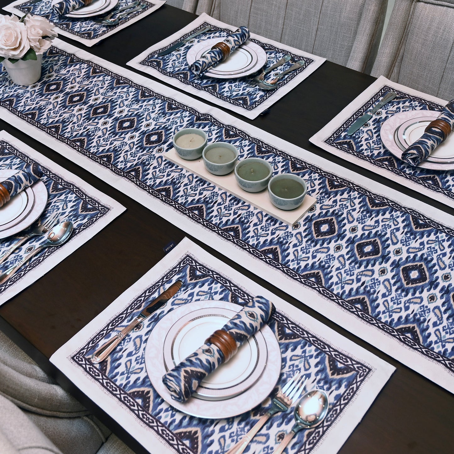 Ikat Blue Full Set