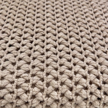 KNITTED MESH THROW KHAKI