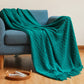 WAVY KNIT THROW TEAL