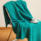 WAVY KNIT THROW TEAL