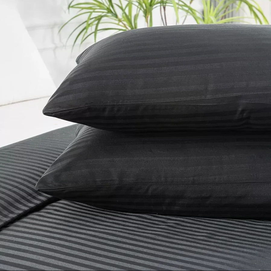 Black Stripe Sateen