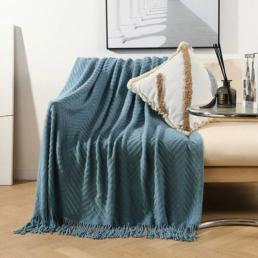SCANDINAVIAN THROW TEAL