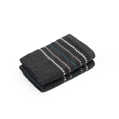 Anthracite Stripe Face Towel