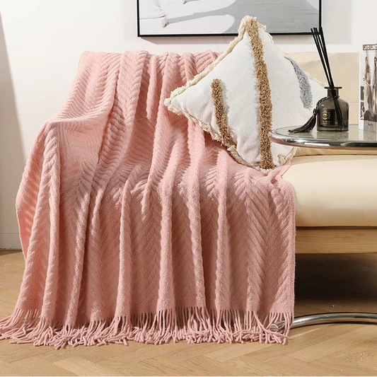 SCANDINAVIAN THROW PINK