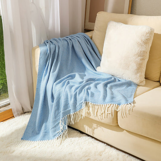 CHEVORA THROW BLUE