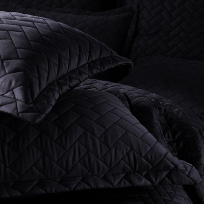 Black Down Bed Spread Set