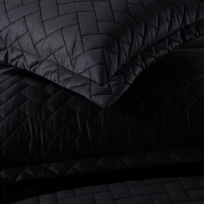 Black Down Bed Spread Set