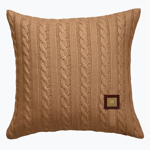 Cable Knit Cushion Beige