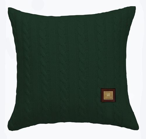 Cable Knit Cushion Green