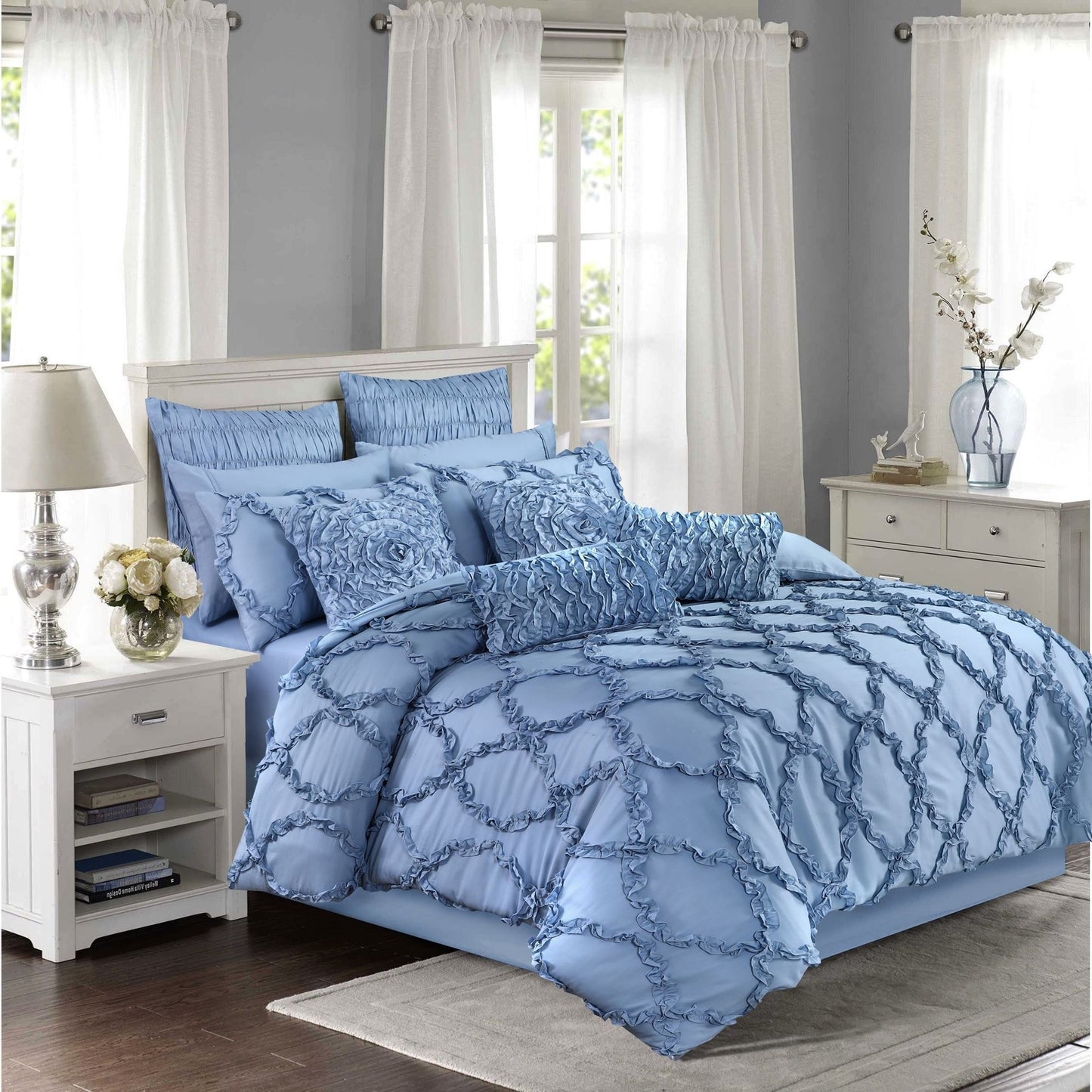Blue Swan Duvet Set