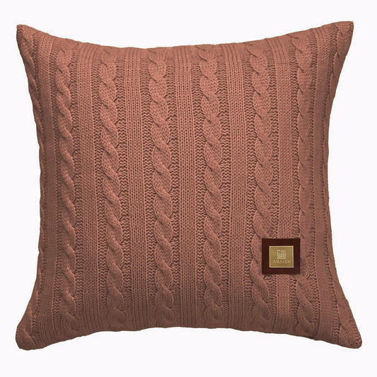 Cable Knit Cushion Rose